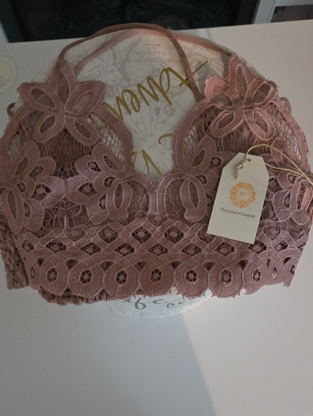 Women's Lace Bralette - Dusty Rose